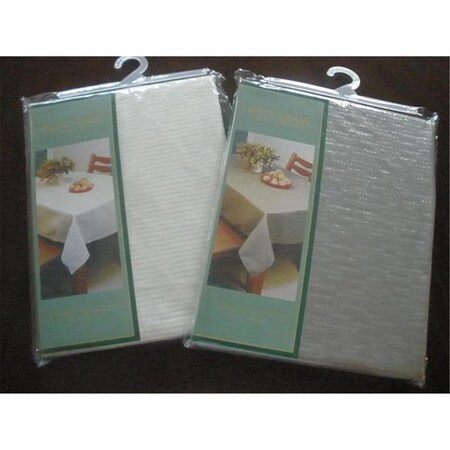 Fastfood LJC1104-6090-S 60 x 90 in. Goldthread Fabric Table Cloth, Silver FA2570264